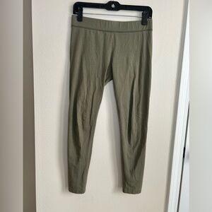 Aerie Chill Play Move Olive Green Cotton Leggings Size M Medium